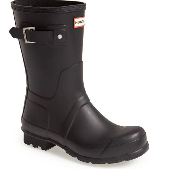HUNTER Original Short Waterproof Rain Boot, Rubber Black, Size 10, NWT‎ - Picture 5 of 5